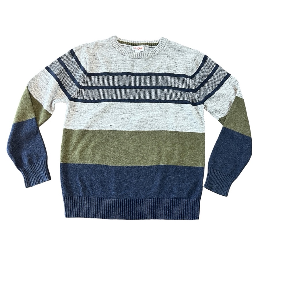 Cat & Jack Boys Stripped Crewneck Sweater